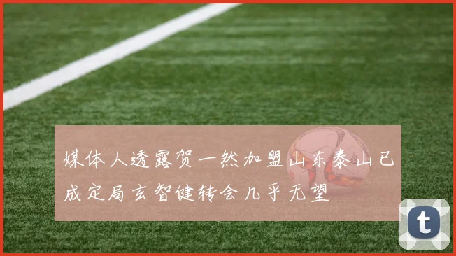媒体人透露贺一然加盟山东泰山已成定局玄智健转会几乎无望